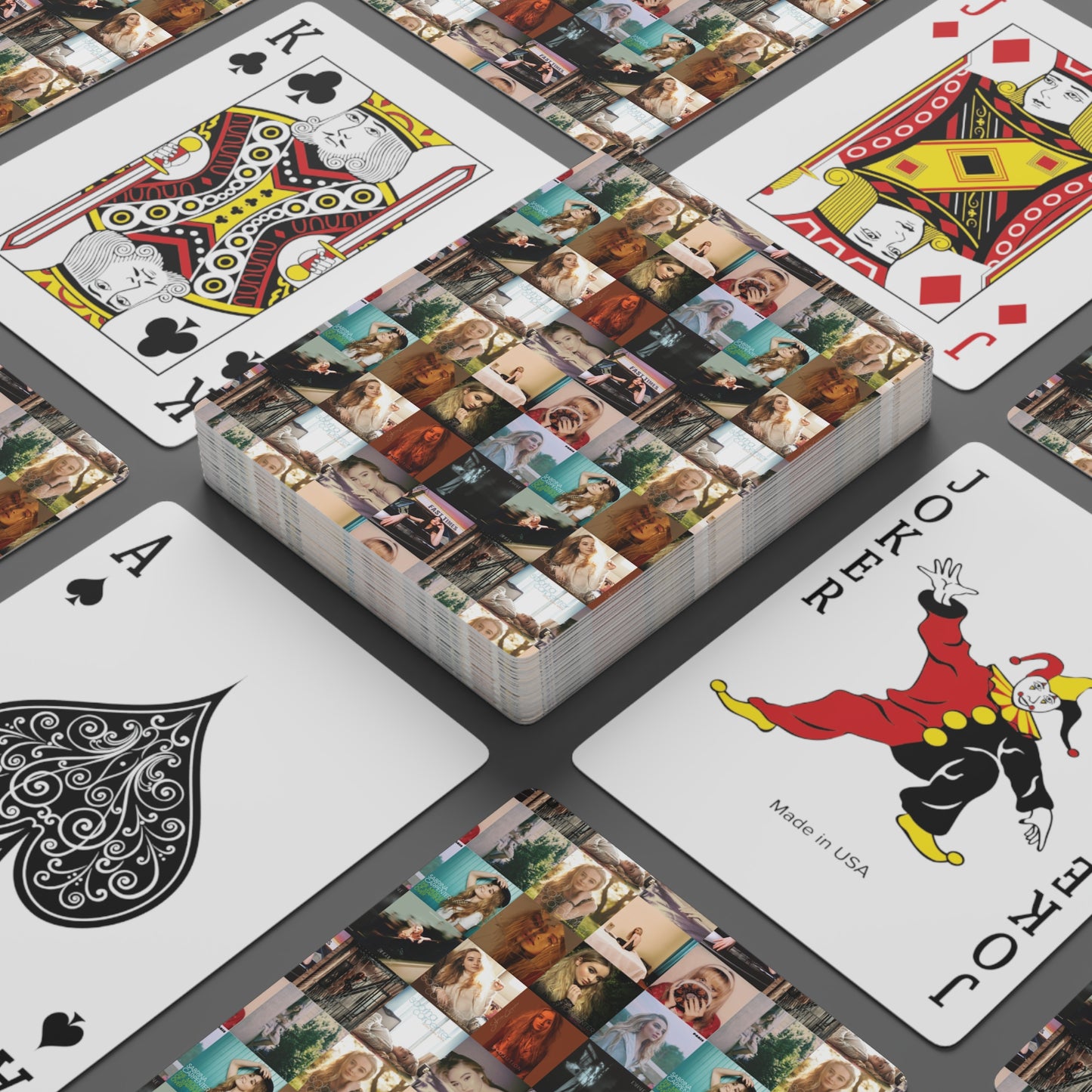 Sabrina Carpenter Album Cover Collage Playing Cards