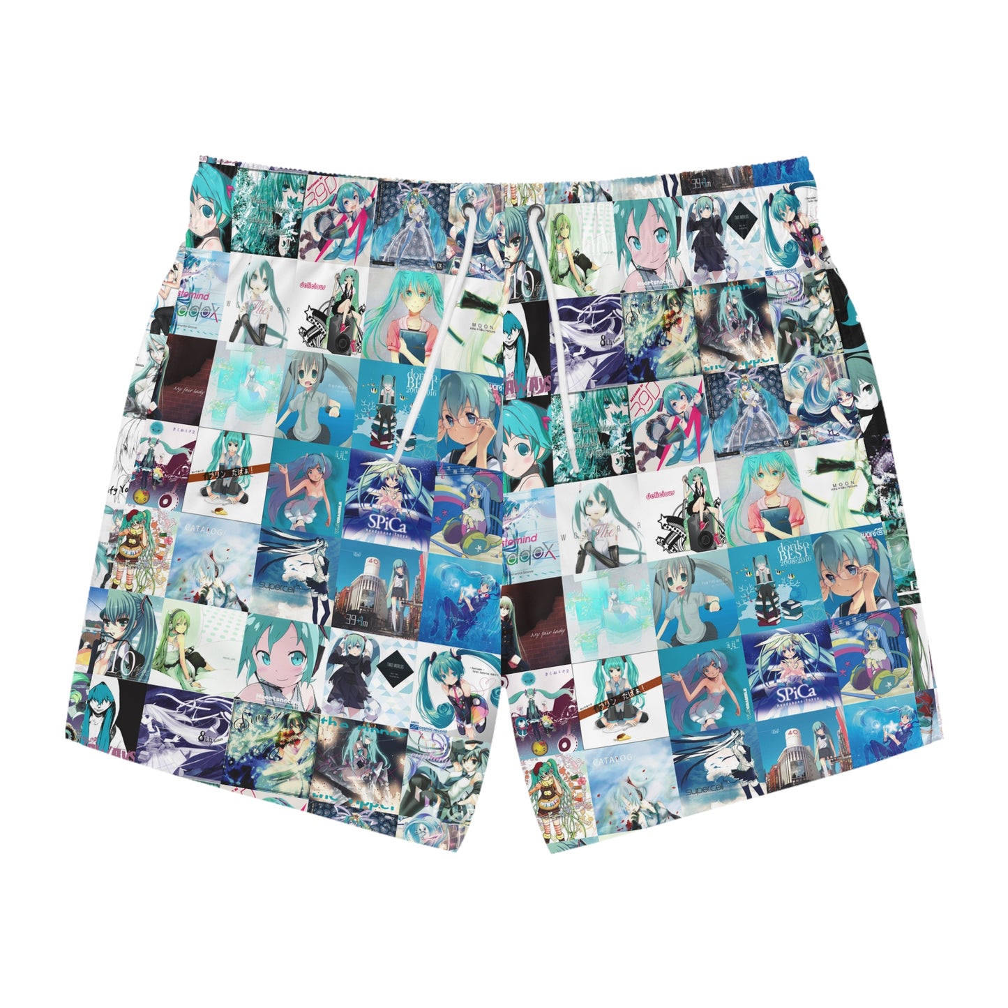 Hatsune Miku Album Cover Collage Men's Swim Trunks