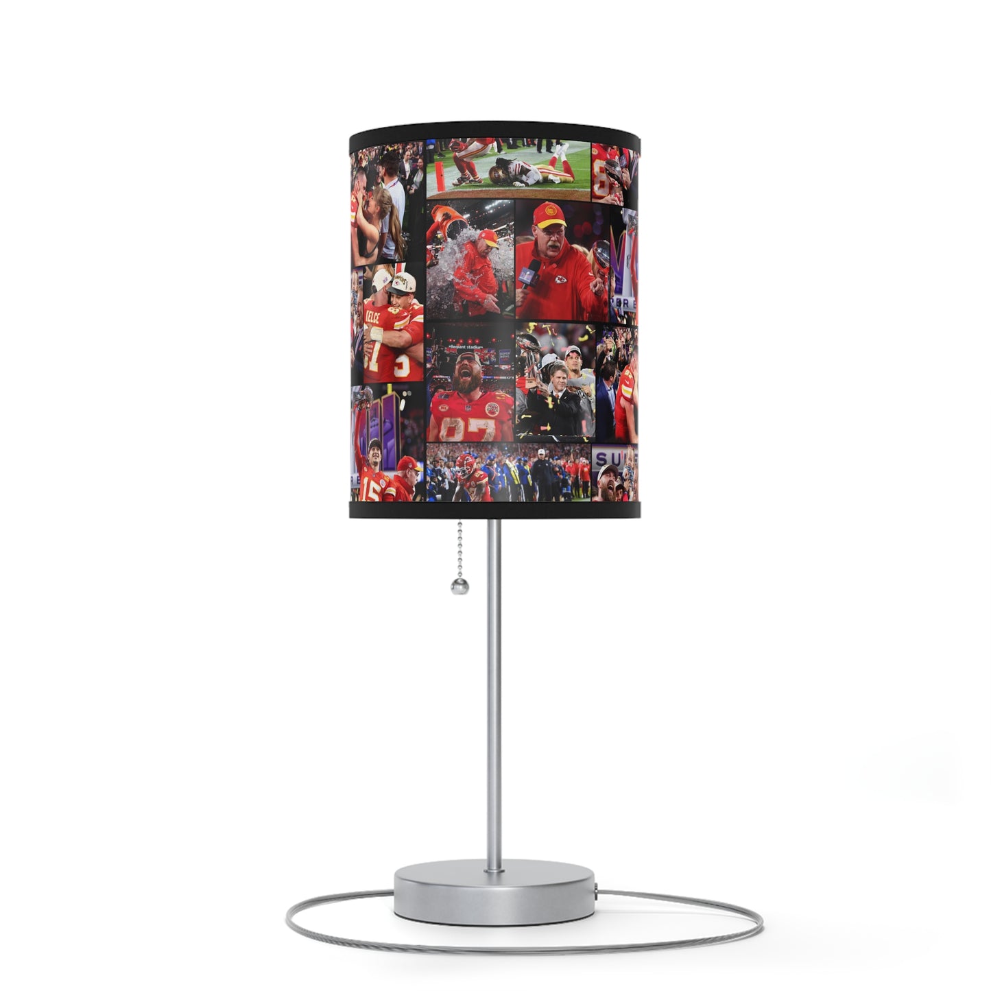 Kansas City Chiefs Superbowl LVIII Championship Victory Collage Lamp on a Stand