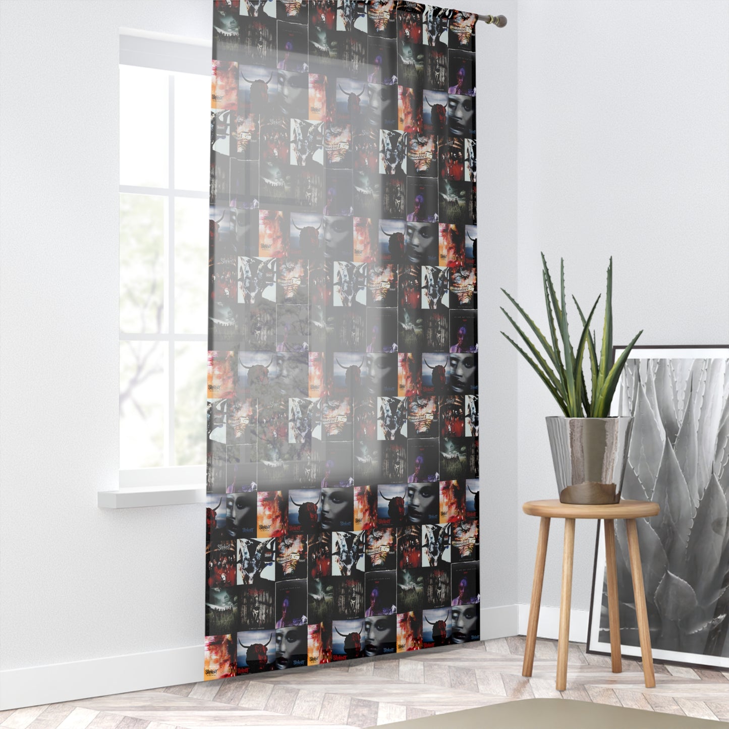 Slipknot Album Art Collage Window Curtain