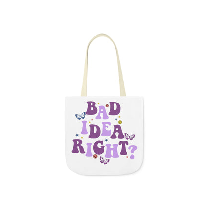 Olivia Rodrigo Bad Idea Right? Polyester Canvas Tote Bag