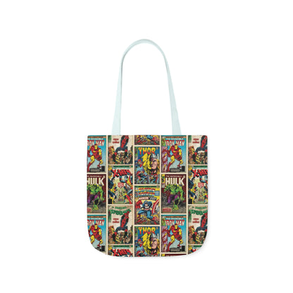 Marvel Comic Book Cover Collage Polyester Canvas Tote Bag