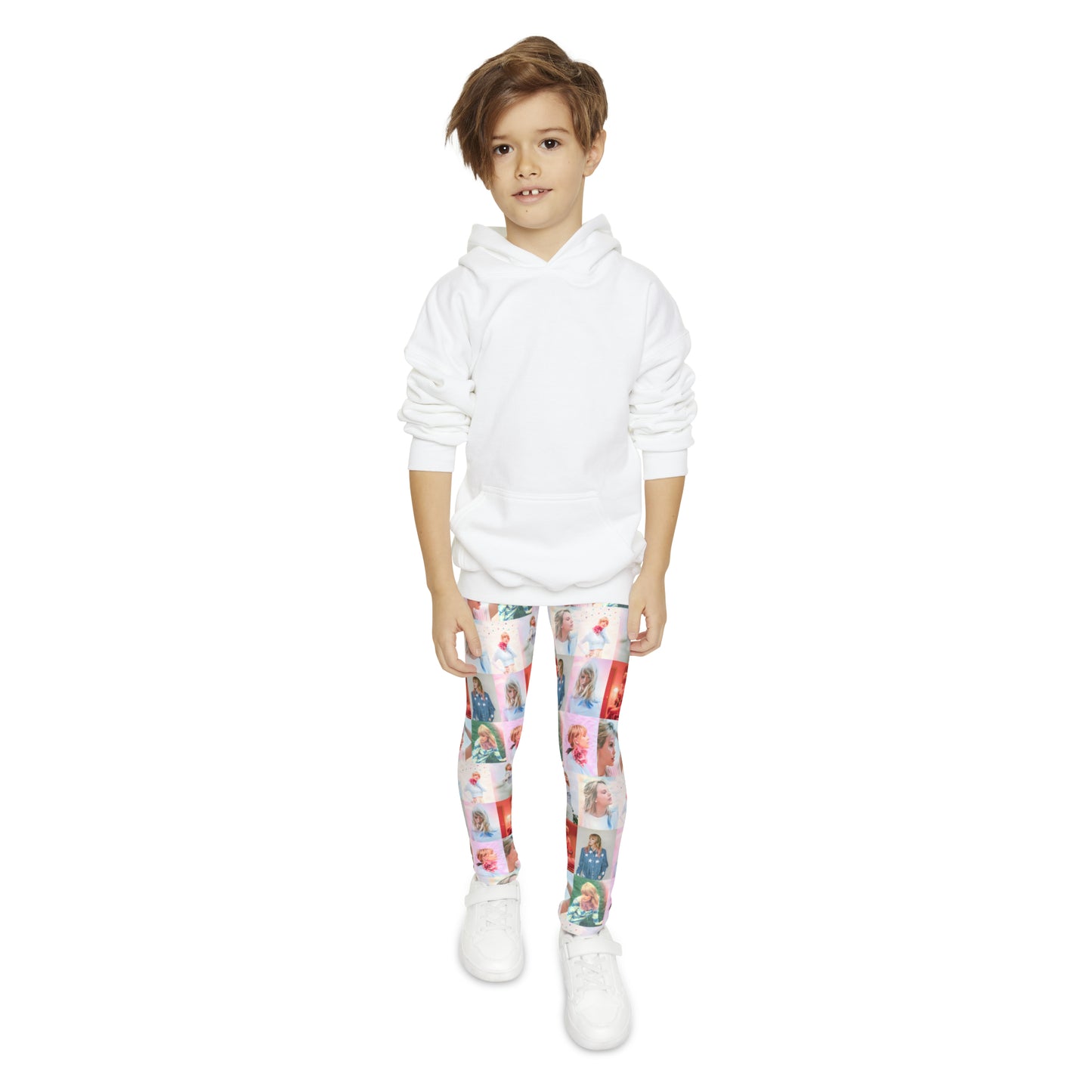 Taylor Swift Lover Era Photo Mosaic Youth Full-Length Leggings