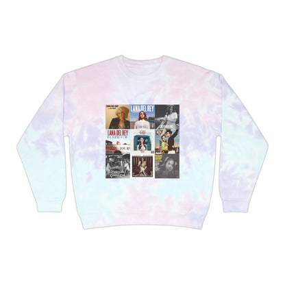 Lana Del Rey Album Cover Collage Unisex Tie-Dye Sweatshirt