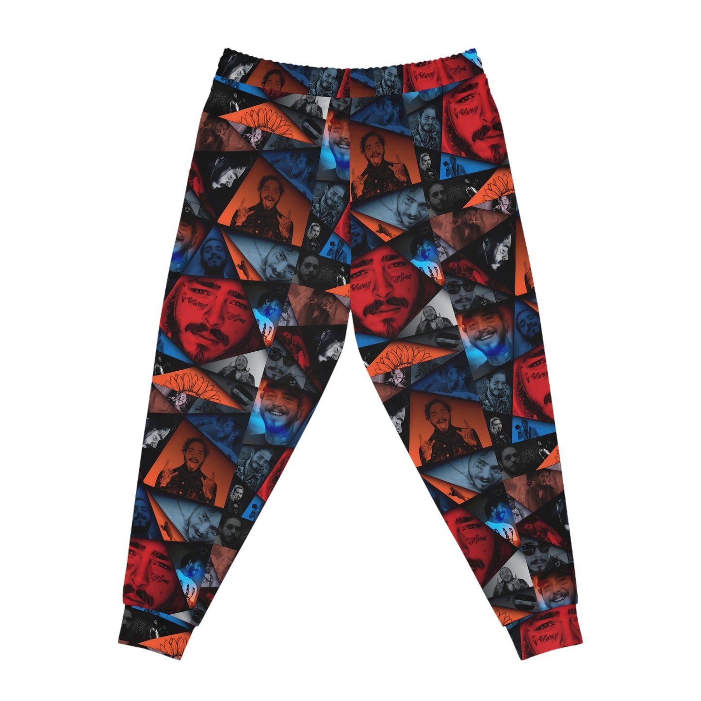 Post Malone Crystal Portraits Collage Athletic Jogger Sweatpants