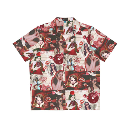 Lana Del Rey Cherry Coke Collage Men's Hawaiian Shirt