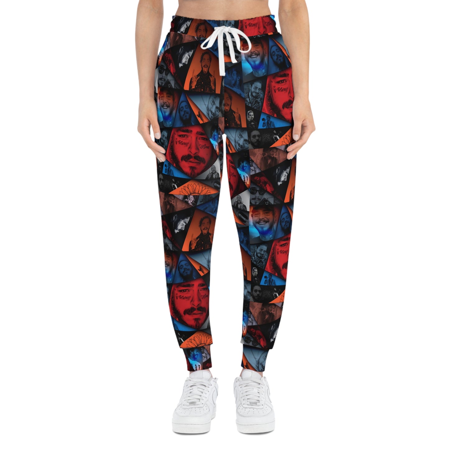 Post Malone Crystal Portraits Collage Athletic Jogger Sweatpants