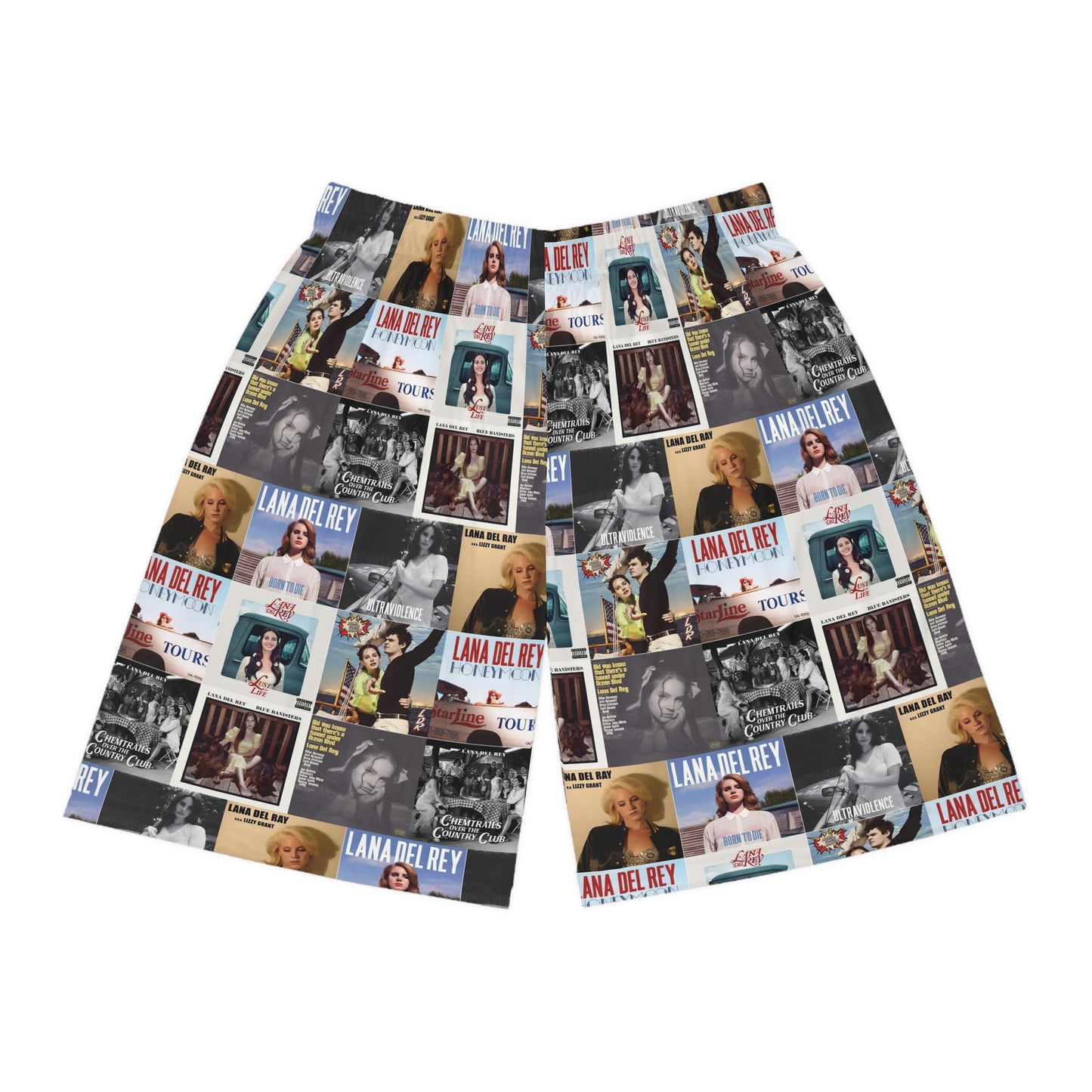 Lana Del Rey Album Cover Collage Basketball Shorts