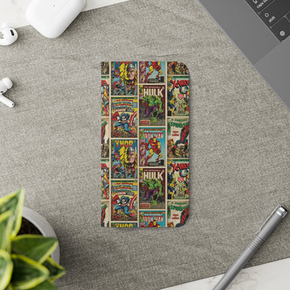 Marvel Comic Book Cover Collage Phone Flip Case