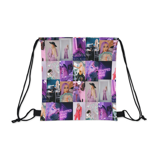 Ava Max Belladonna Photo Collage Outdoor Drawstring Bag