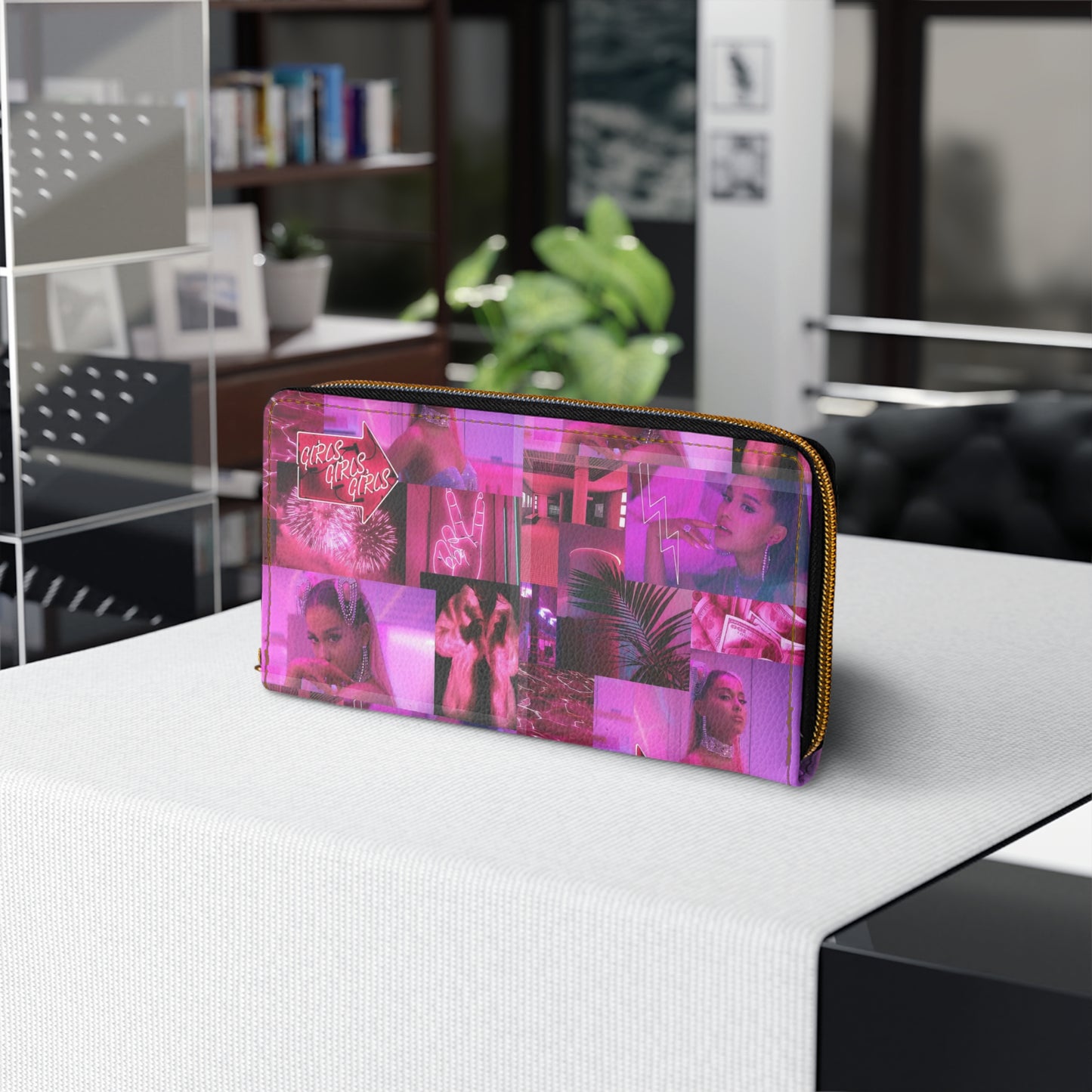 Ariana Grande 7 Rings Collage Zipper Wallet