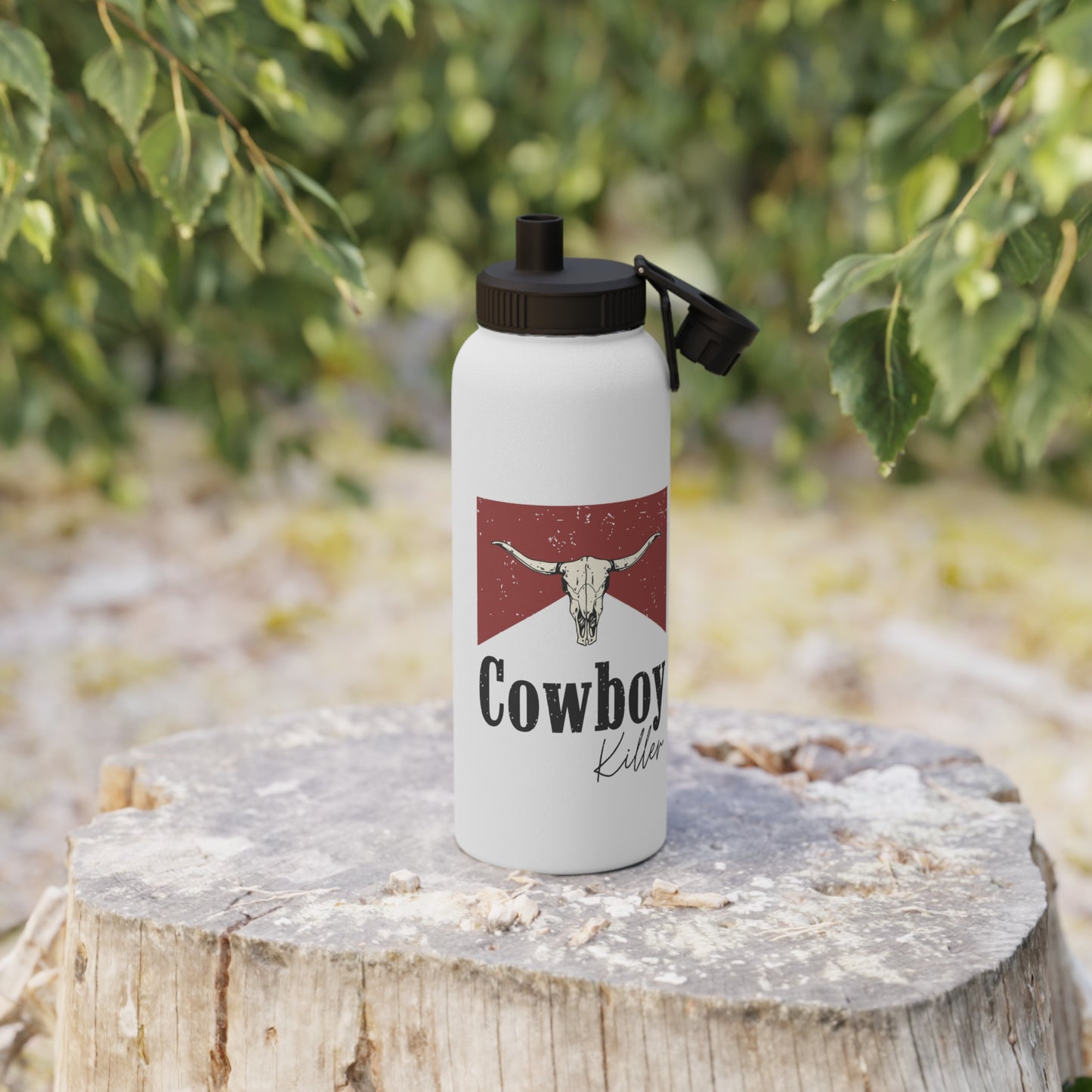 Morgan Wallen Cowboy Killer Stainless Steel Sports Lid Water Bottle