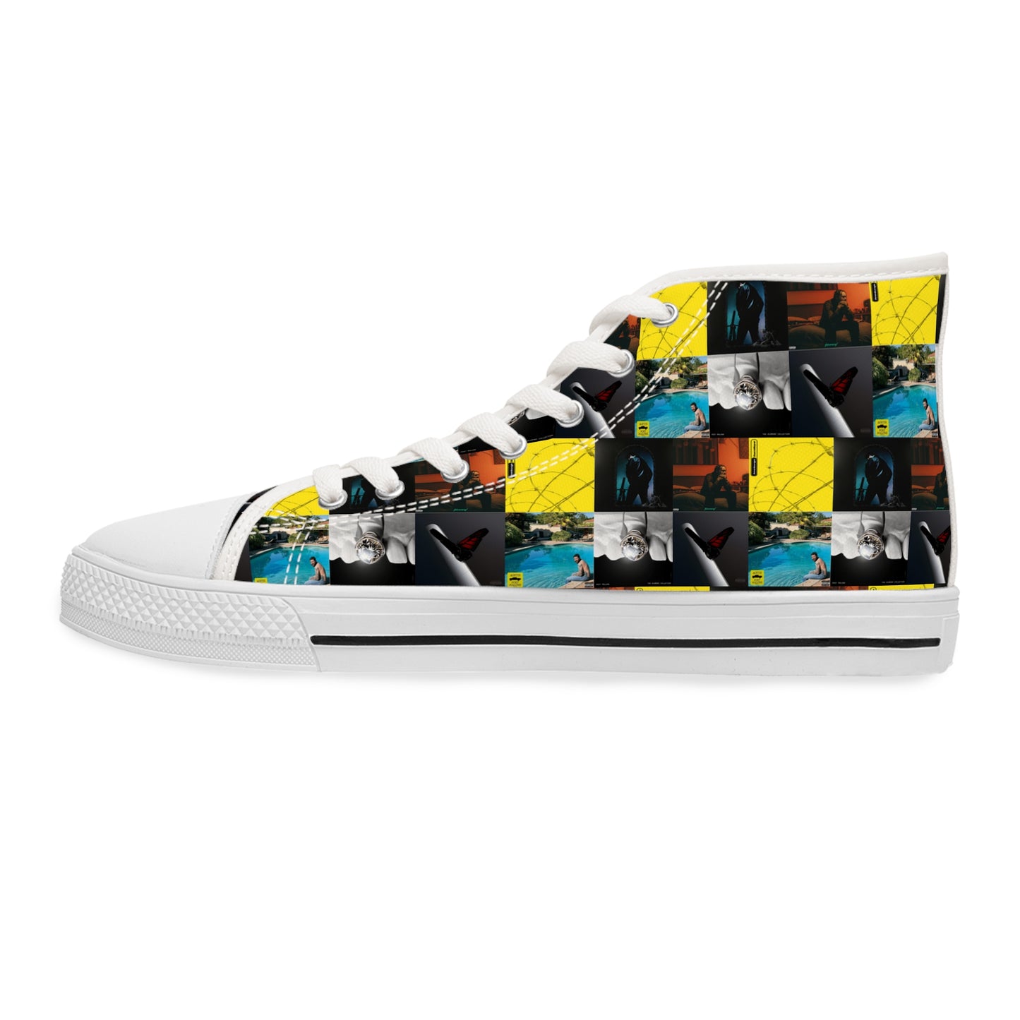 Post Malone Album Art Collage Women's High Top Sneakers