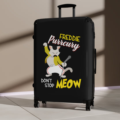 Queen Don't Stop Meow Freddie Purrcury Suitcase