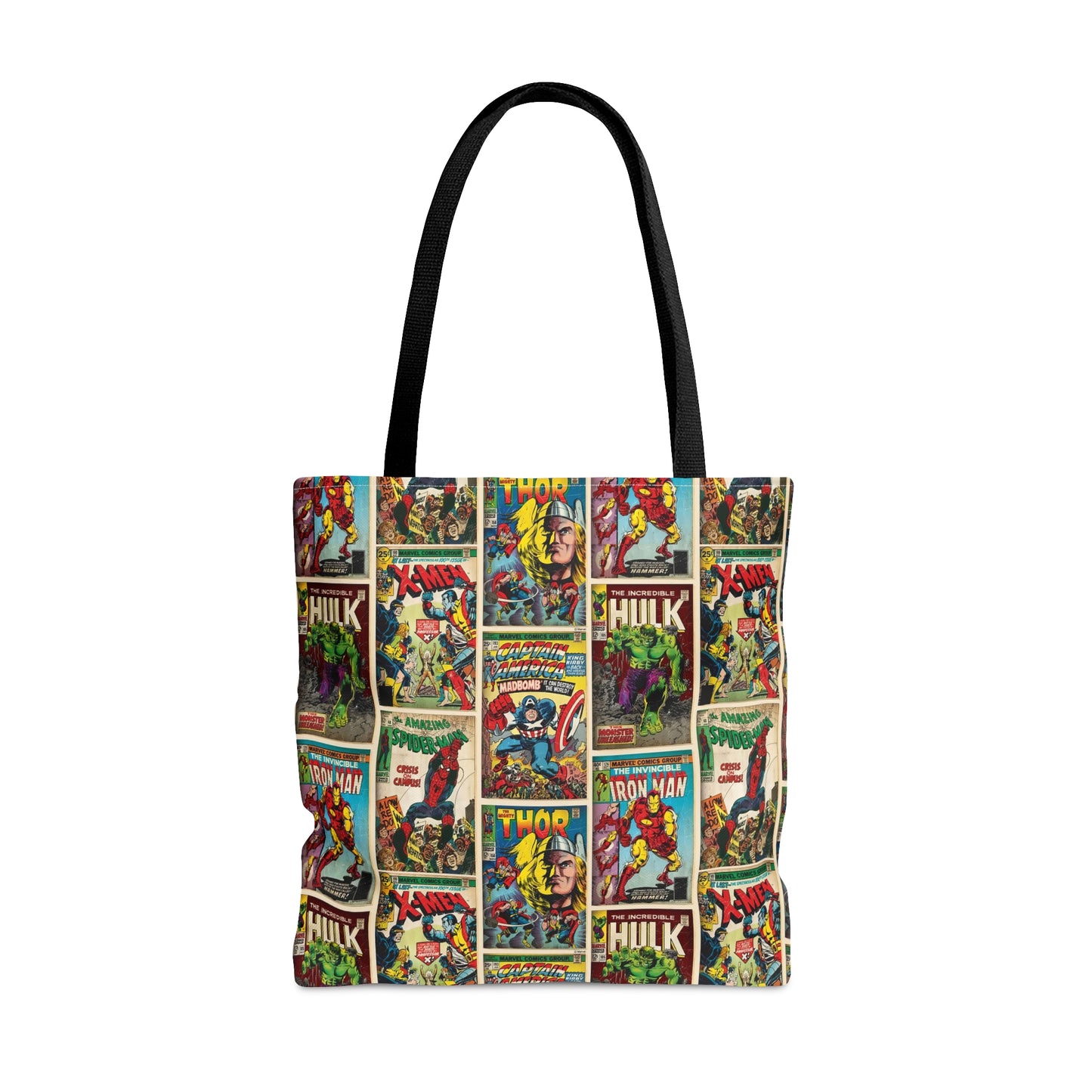 Marvel Comic Book Cover Collage Tote Bag