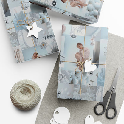 Olivia Rodrigo White Aesthetic Collage Gift Wrap Paper
