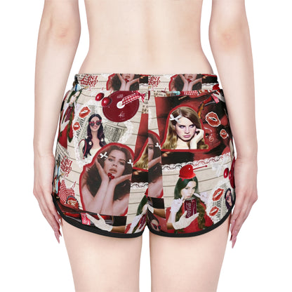 Lana Del Rey Cherry Coke Collage Women's Relaxed Shorts