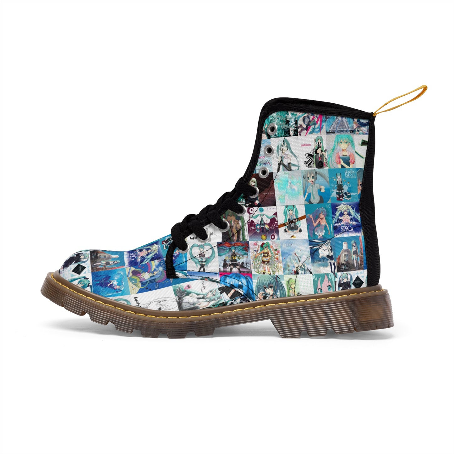 Hatsune Miku Album Cover Collage Women's Canvas Boots