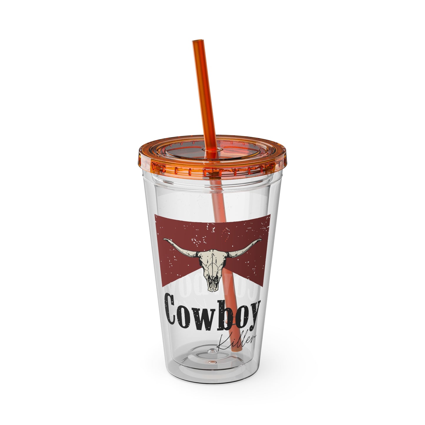 Morgan Wallen Cowboy Killer Sunsplash Tumbler with Straw