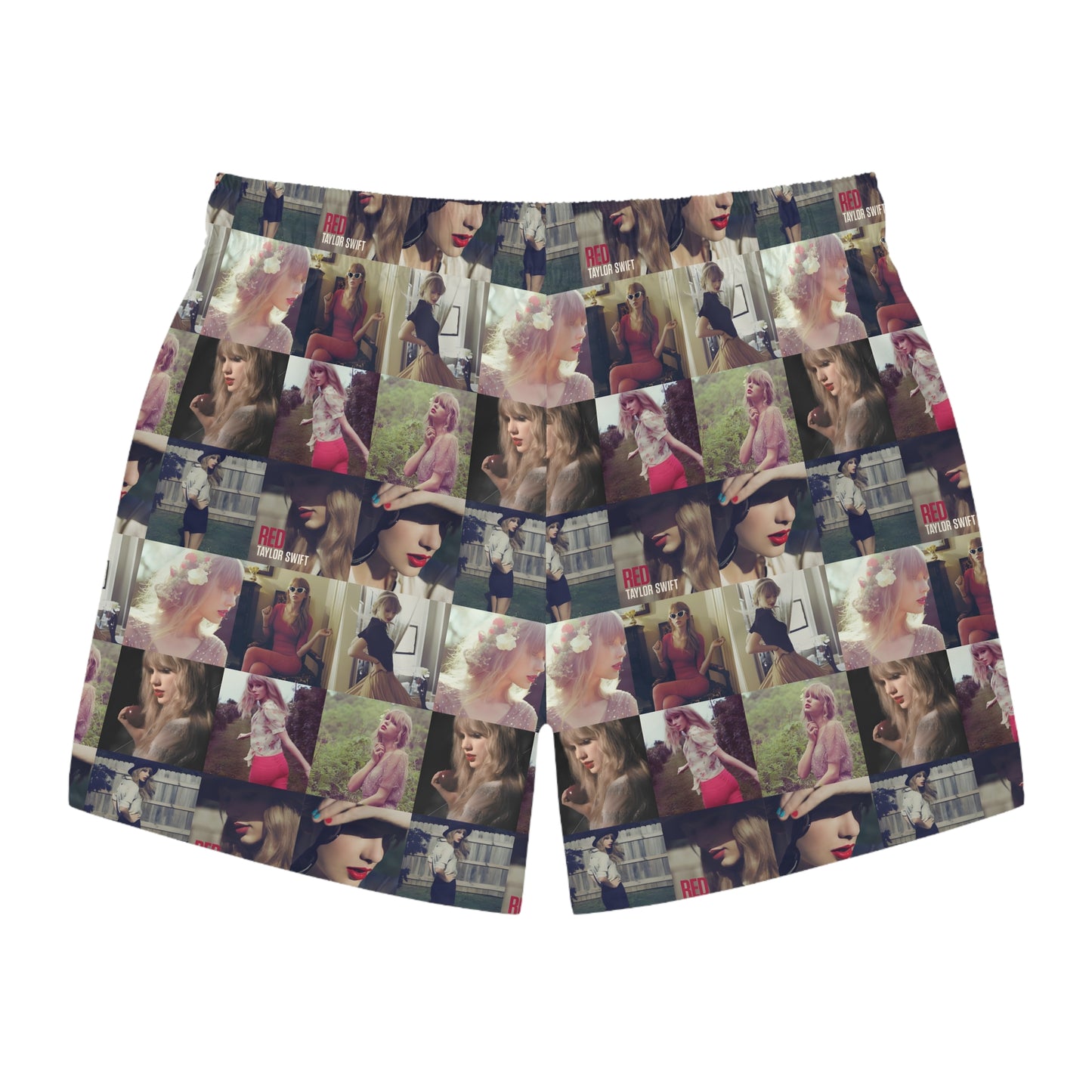 Taylor Swift Red Mosaic Swim Trunks