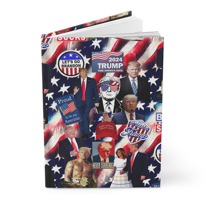 Donald Trump 2024 MAGA Montage Hardcover Journal Matte