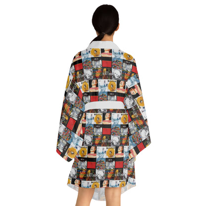 Radiohead Album Cover Collage Long Sleeve Kimono Robe