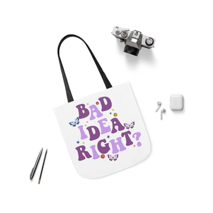 Olivia Rodrigo Bad Idea Right? Polyester Canvas Tote Bag