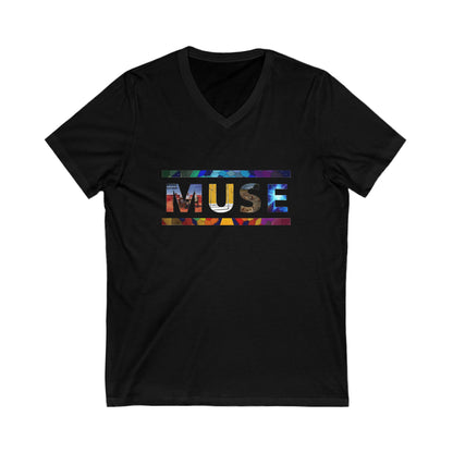 Muse Album Art Letters Unisex Jersey Short Sleeve V-Neck Tee