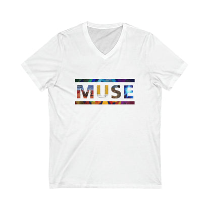 Muse Album Art Letters Unisex Jersey Short Sleeve V-Neck Tee