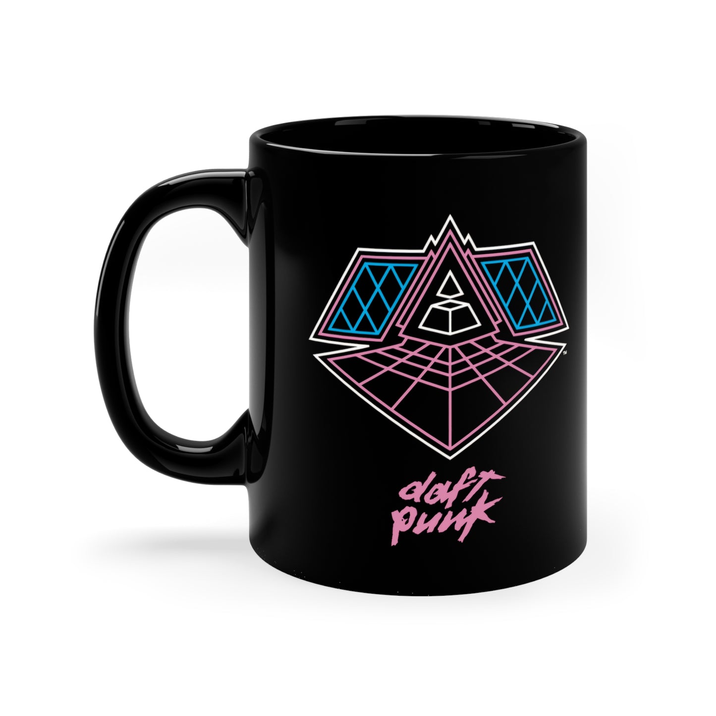 Daft Punk Alive 2007 Logo Black Ceramic Mug
