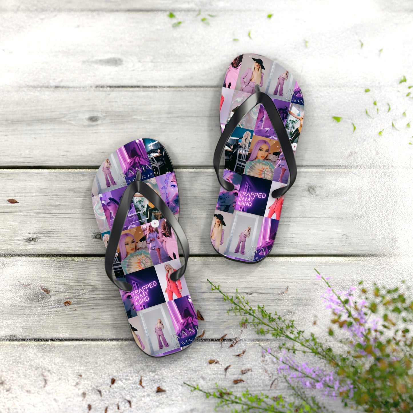 Ava Max Belladonna Photo Collage Flip Flops