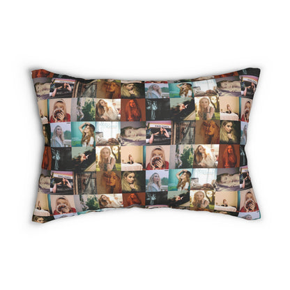 Sabrina Carpenter Album Cover Collage Spun Polyester Lumbar Pillow