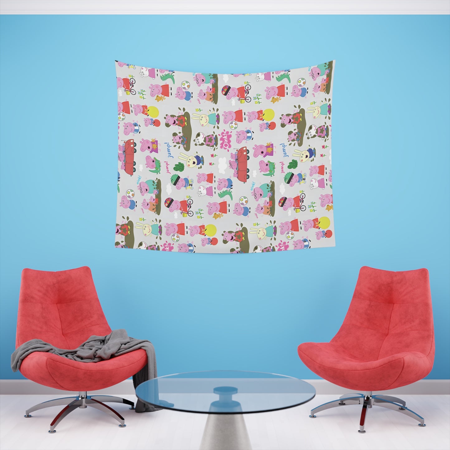 Peppa Pig Oink Oink Collage Printed Wall Tapestry