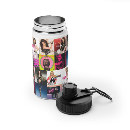 Miley Cyrus Album Cover Collage Stainless Steel Sports Lid Water Bottle