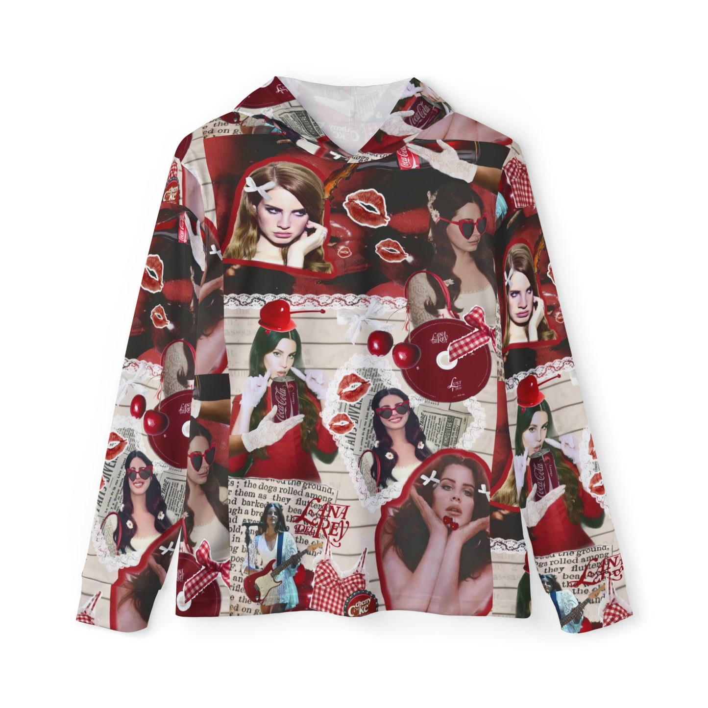 Lana Del Rey Cherry Coke Collage Men's Sports Warmup Hoodie