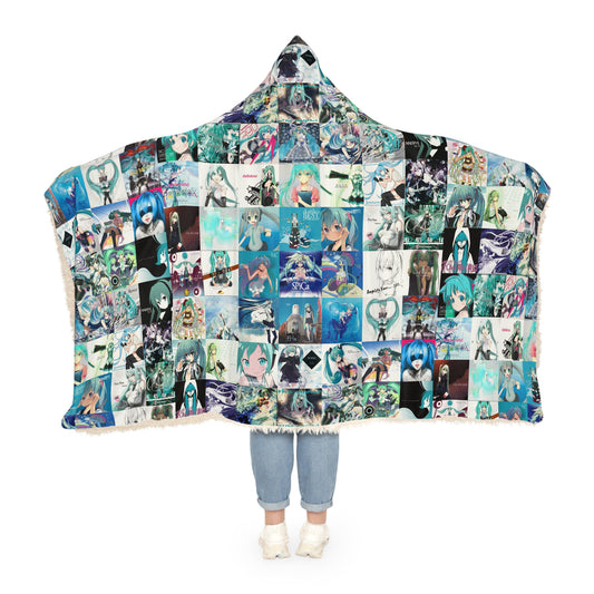 Hatsune Miku Album Cover Collage Snuggle Blanket