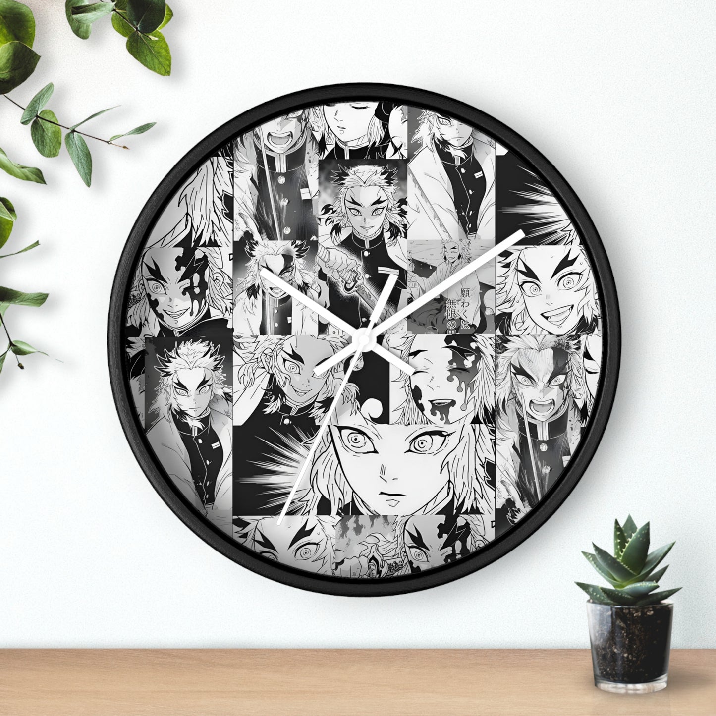 Demon Slayer Kyojuro Rengoku Collage Wall Clock