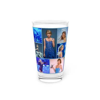 Taylor Swift Blue Aesthetic Collage Pint Glass