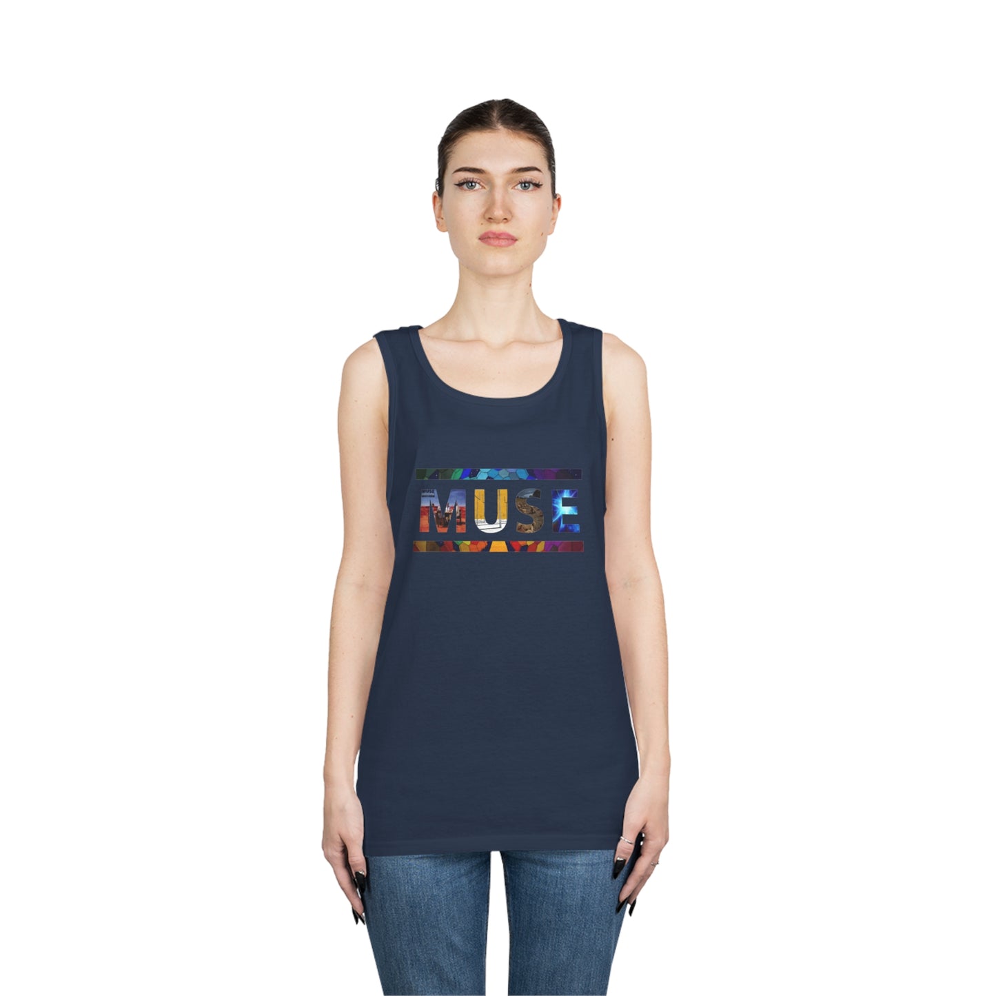 Muse Album Art Letters Unisex Heavy Cotton Tank Top