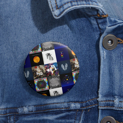 Colplay Album Cover Collage Custom Pin Buttons