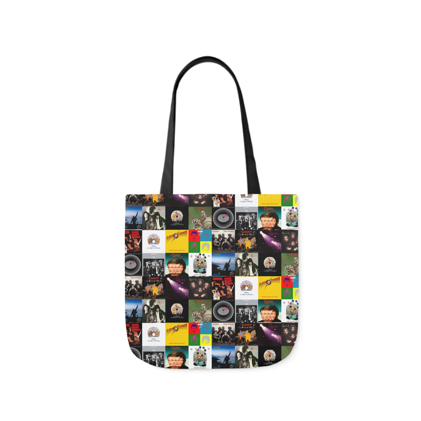 Queen Album Cover Collage Polyester Canvas Tote Bag