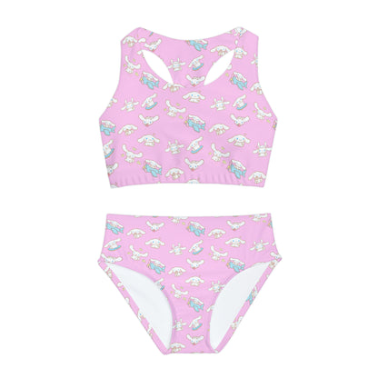 Cinnamoroll Playing Around Pattern Girls Two Piece Swimsuit