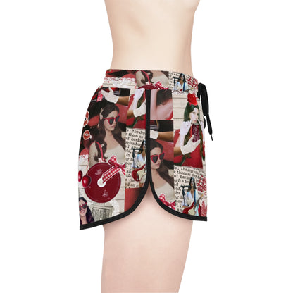 Lana Del Rey Cherry Coke Collage Women's Relaxed Shorts