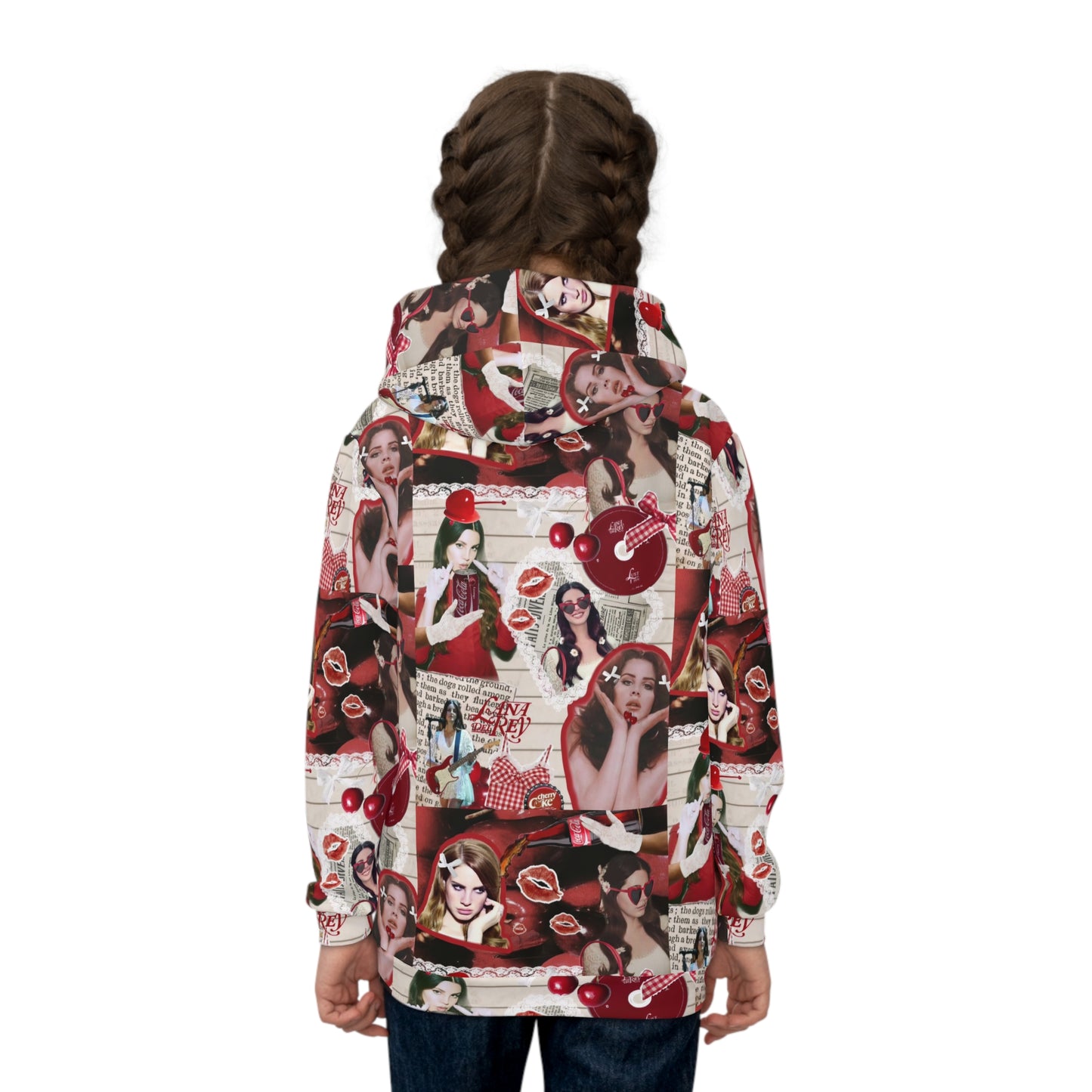 Lana Del Rey Cherry Coke Collage Kid's Hoodie