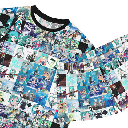 Hatsune Miku Album Cover Collage Women's Short Pajama Set