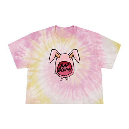 Bad Bunny Hoodie Logo Women's Tie-Dye Crop Tee