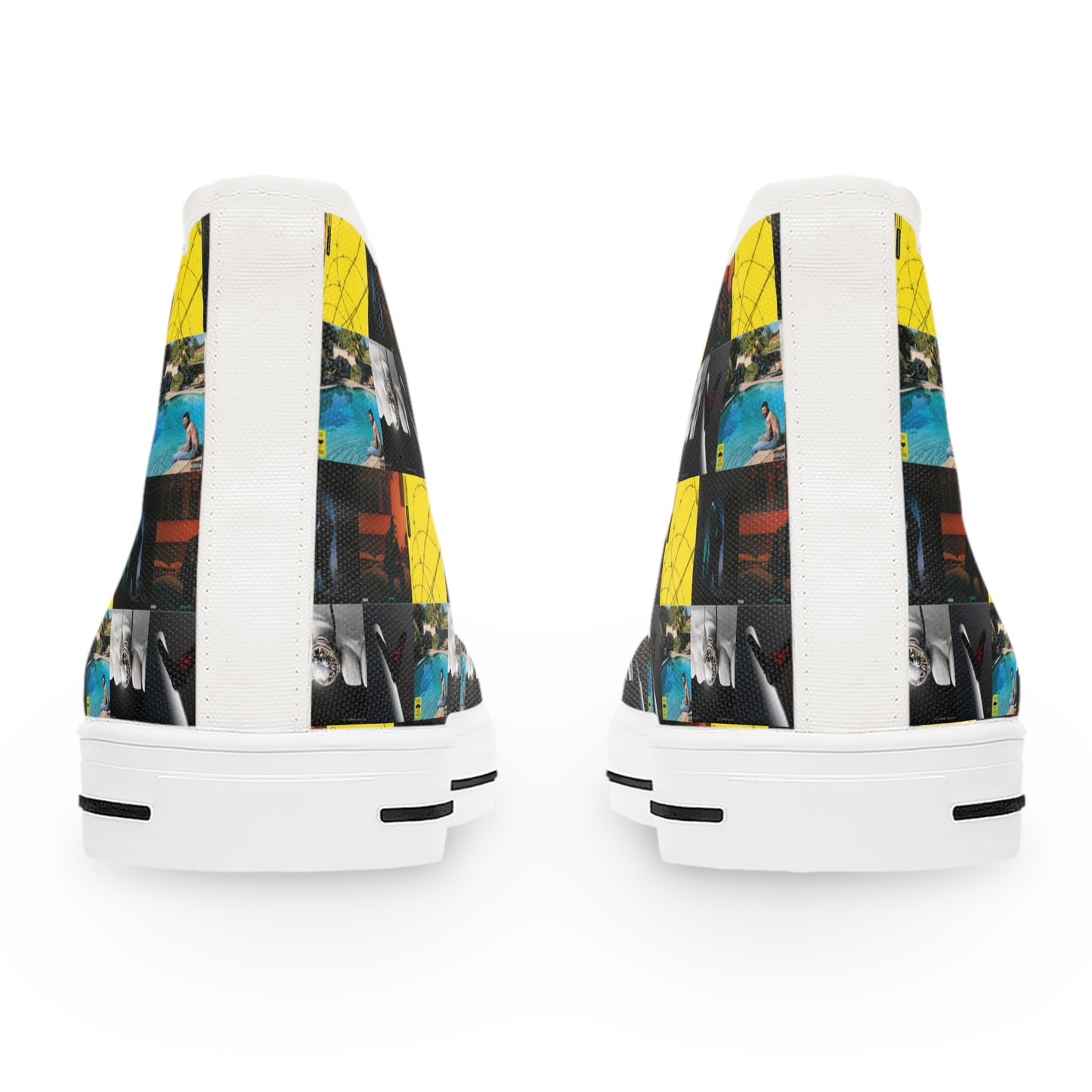 Post Malone Album Art Collage Women's High Top Sneakers