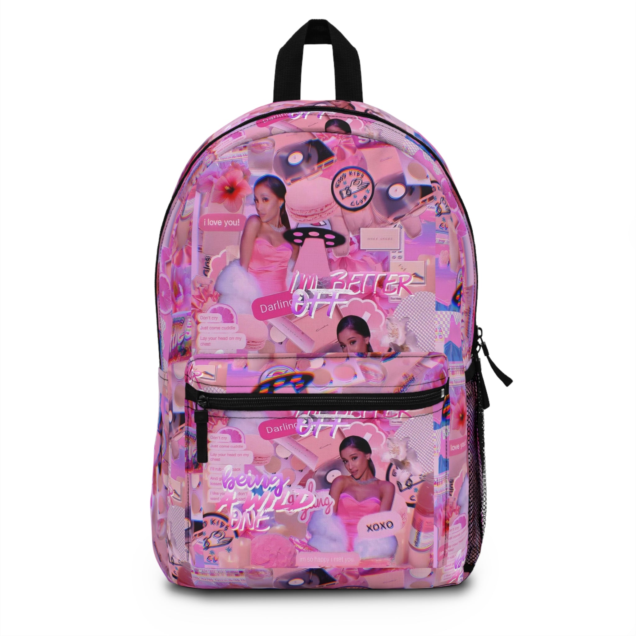 Ariana Grande Purple Vibes Collage Backpack Fandom Flair