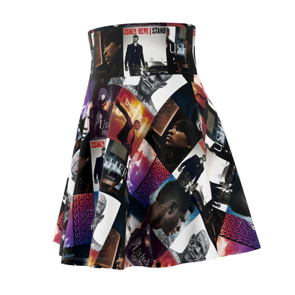 Usher Album Cover Art Mosaic Women's Skater Skirt