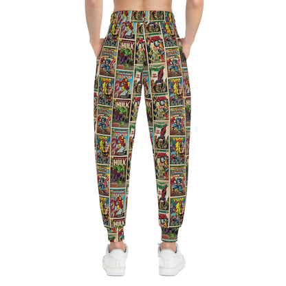 Marvel Comic Book Cover Collage Athletic Jogger Sweatpants